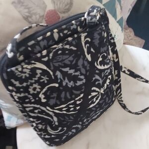 Vera Bradley 2024 Paisley Noir Hipster Bag, Quilted Cotton, NWOT, 8X7